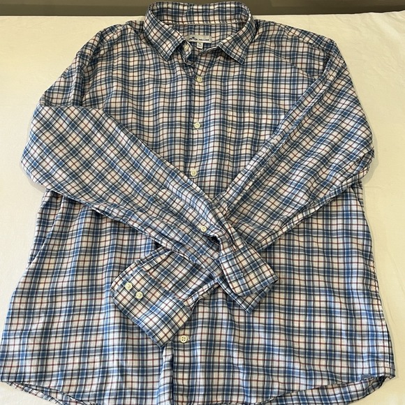 Peter Millar Other - Peter Millar Men's Long Sleeve Button-Up Shirt Size XL Blue Plaid